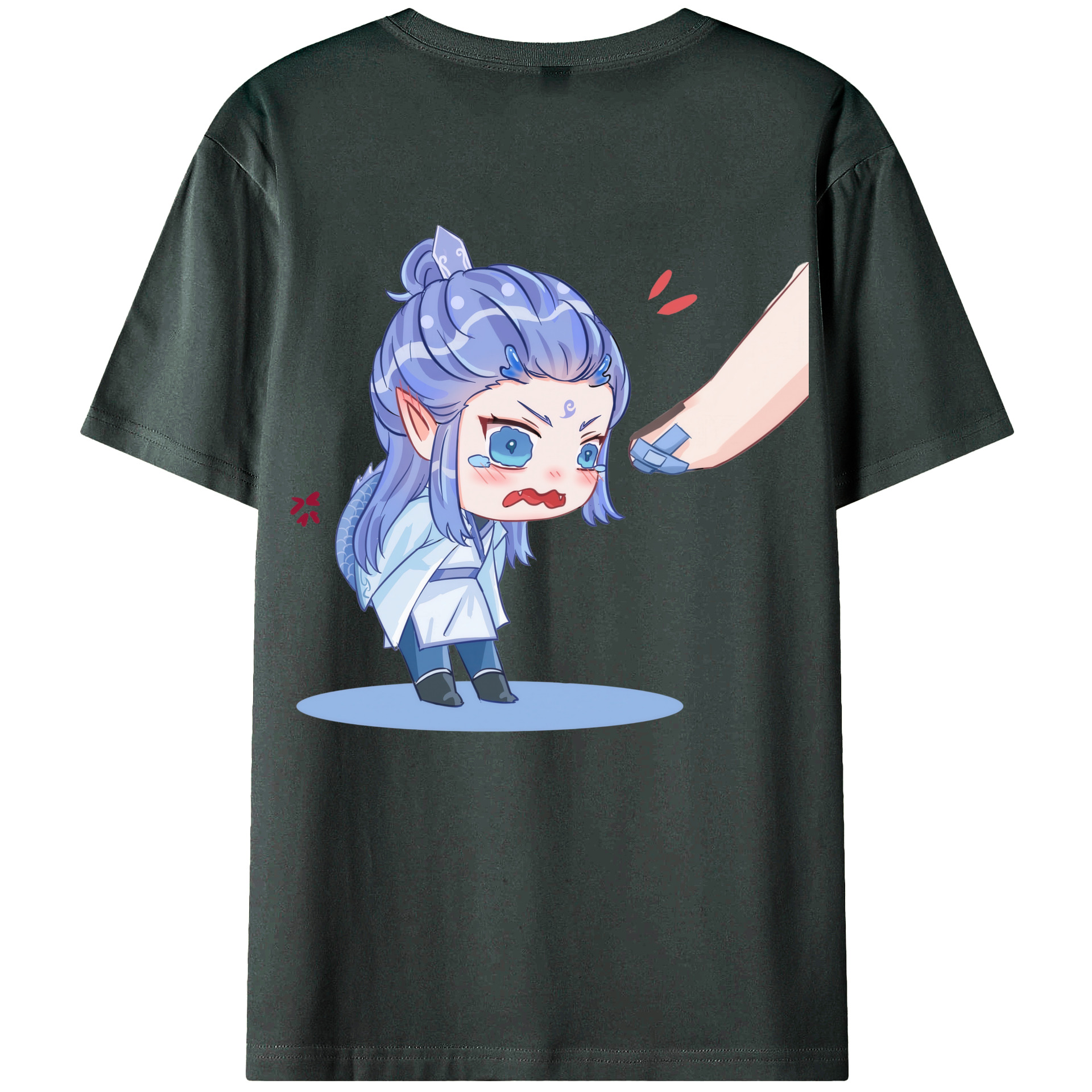（画像用） Ne Zha 2 ナタ 魔童の大暴れ 綿100％ メンズ半袖Tシャツ（バックプリント） 通気性